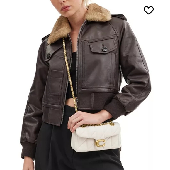 Coach Tabby Cream Quilted Leather Bronze Gold Harware Shoulder Bag Purse - Picture 2 of 16